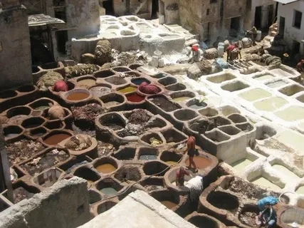 Historic city of Fes, Morocco with traditional architecture and vibrant street life