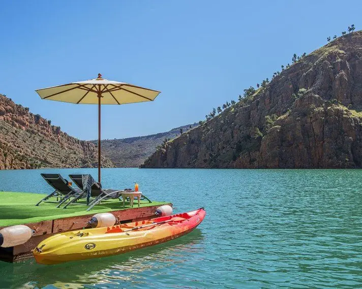 Bin El Ouidane Morocco scenic lake and mountain landscape
