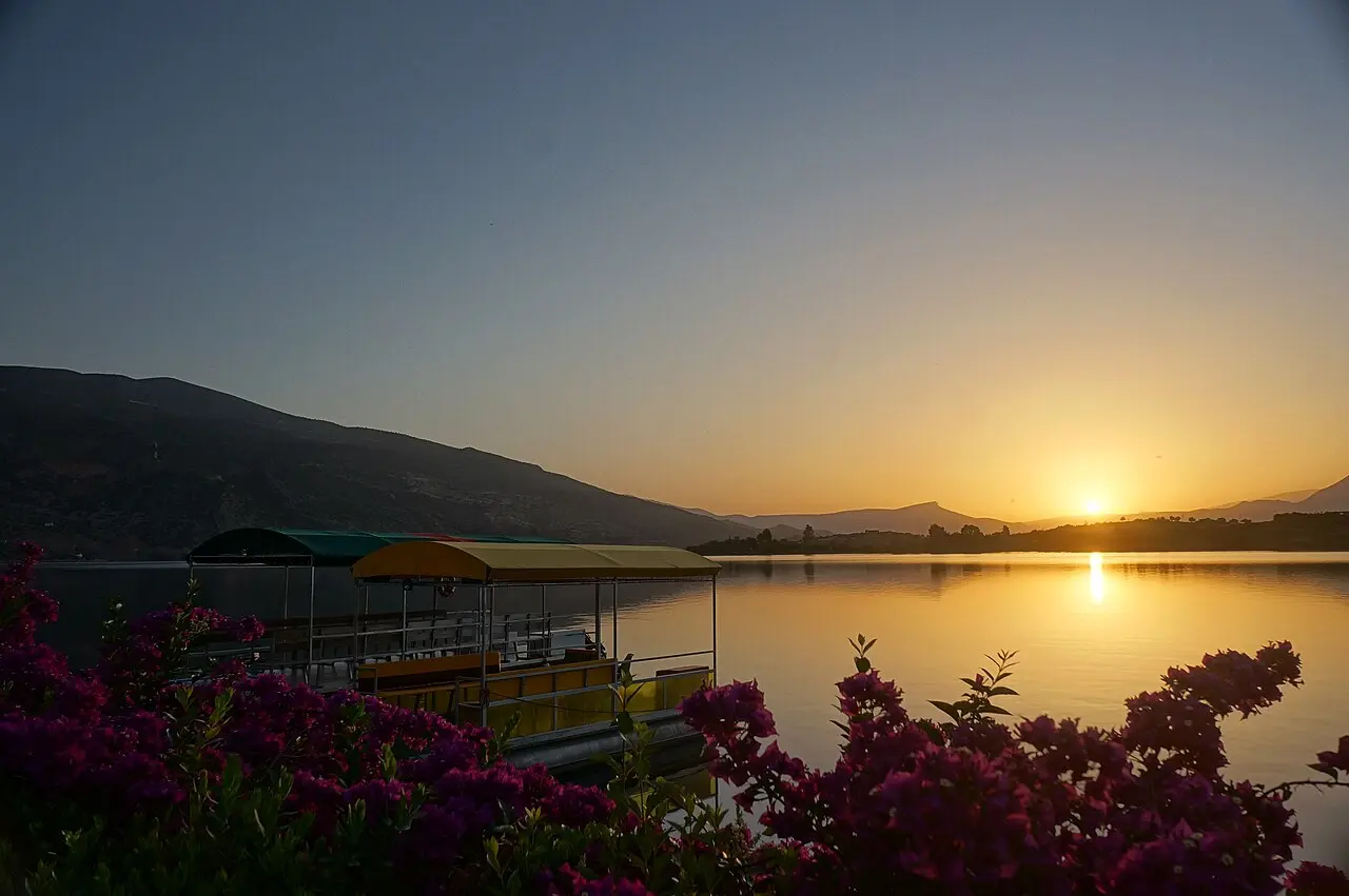 Bin El Ouidane lake and Atlas Mountains Morocco