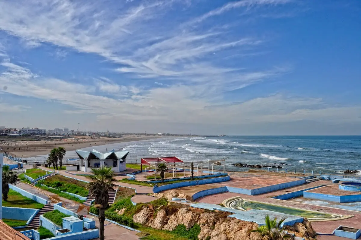 Casablanca Corniche Ain Diab Atlantic coast oceanfront and local life