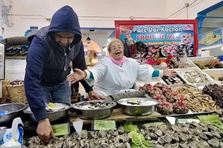 Central Market of Casablanca seafood Moroccan food local market and flavours