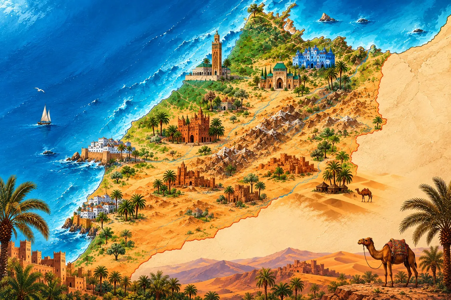 Interactive Morocco journey map