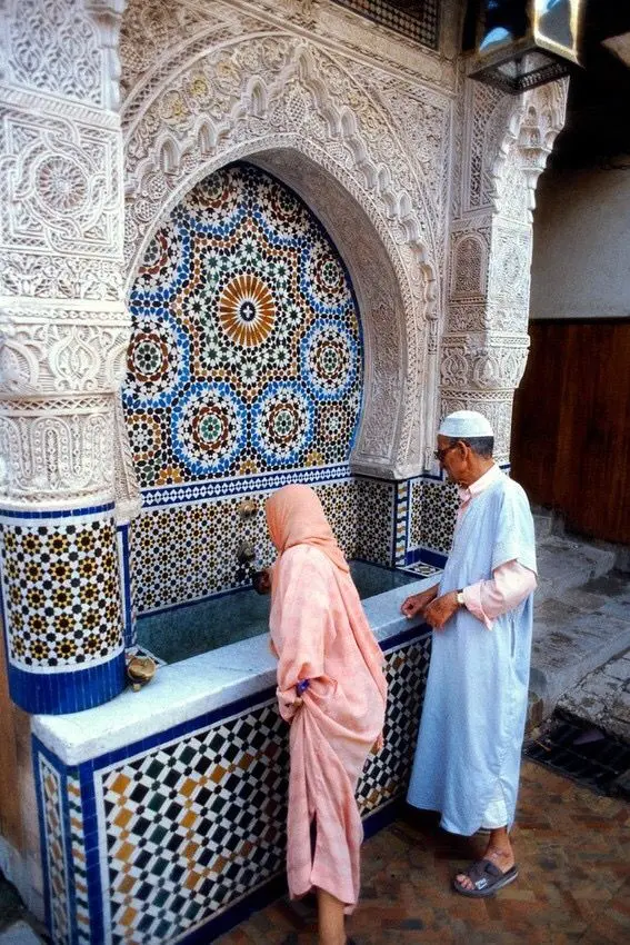 Nejjarine Museum and Square Fes woodcraft fountain Moroccan heritage