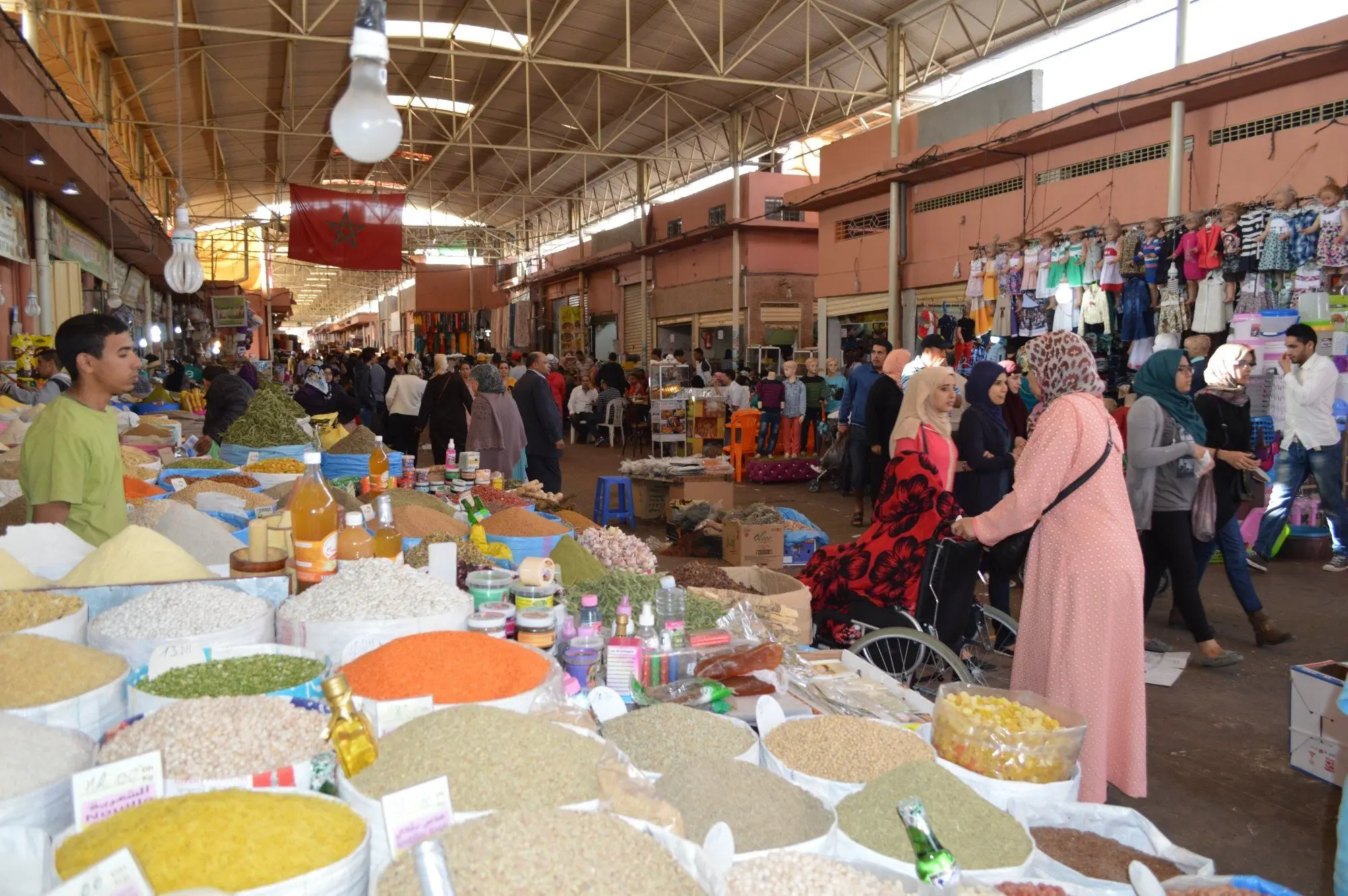 Souk El Had local market in Agadir Morocco