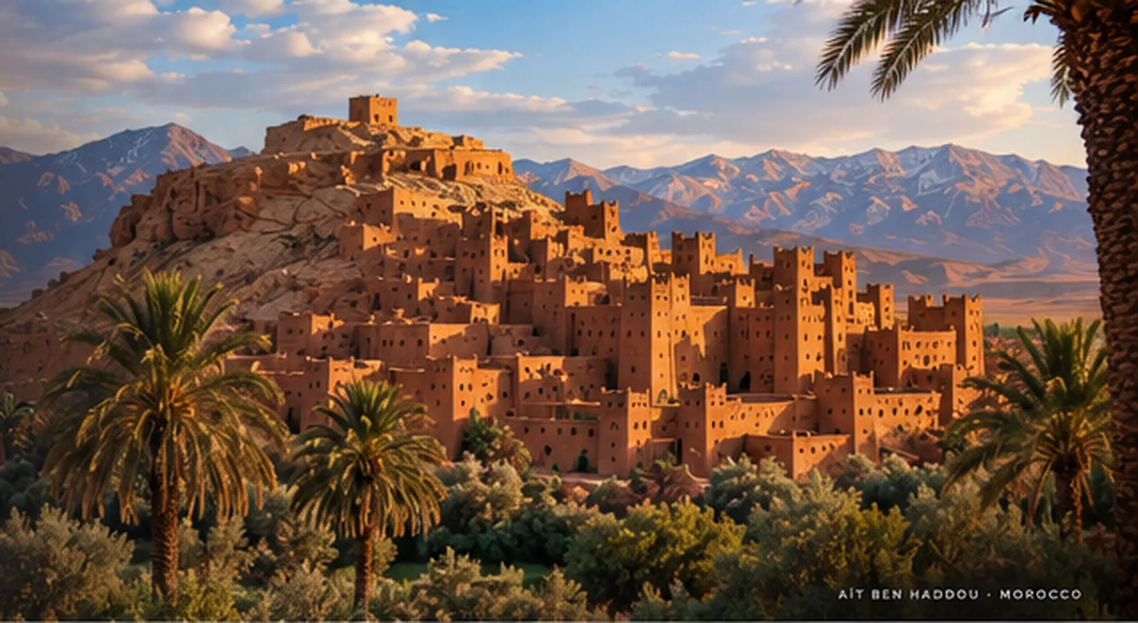 Morocco travel route through kasbah country and the Atlas Mountains
