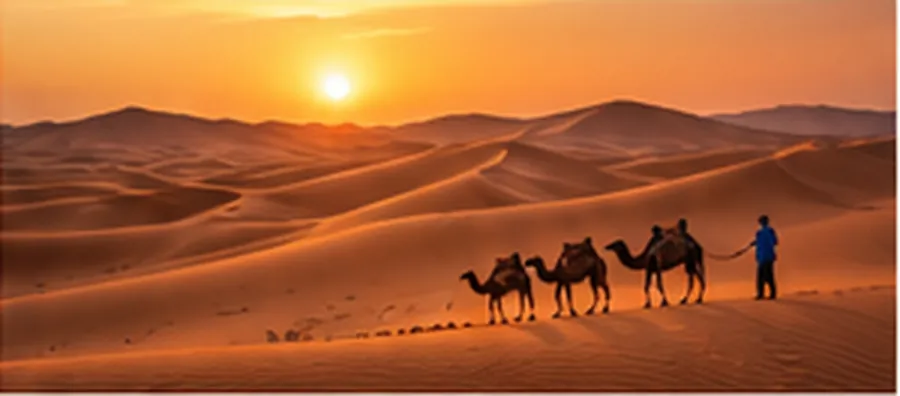 Sahara Desert dunes near Merzouga in Morocco